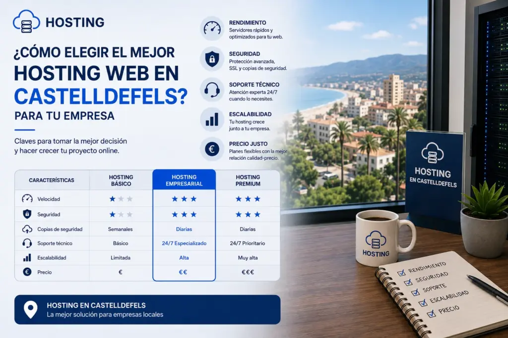 Cómo elegir el mejor hosting web en Castelldefels para una empresa.