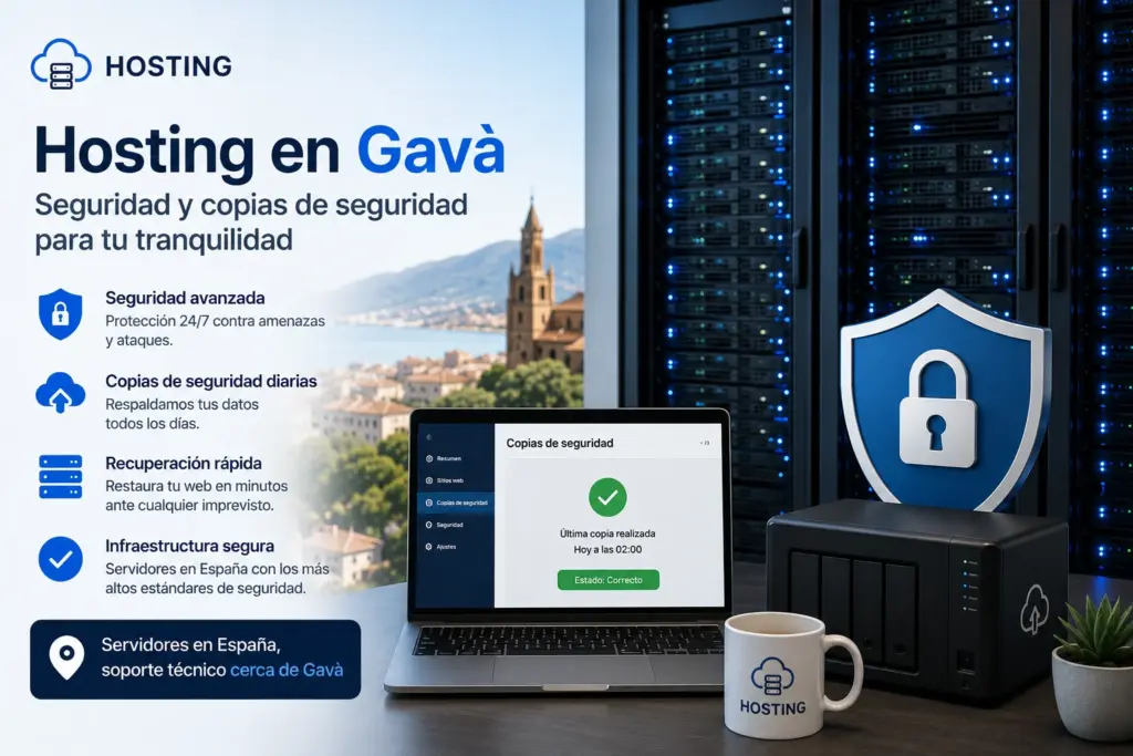 seguridad y copias de seguridad en hosting Gavà