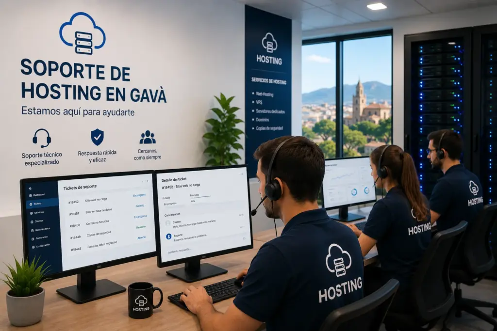 equipo de soporte de hosting en Gavà