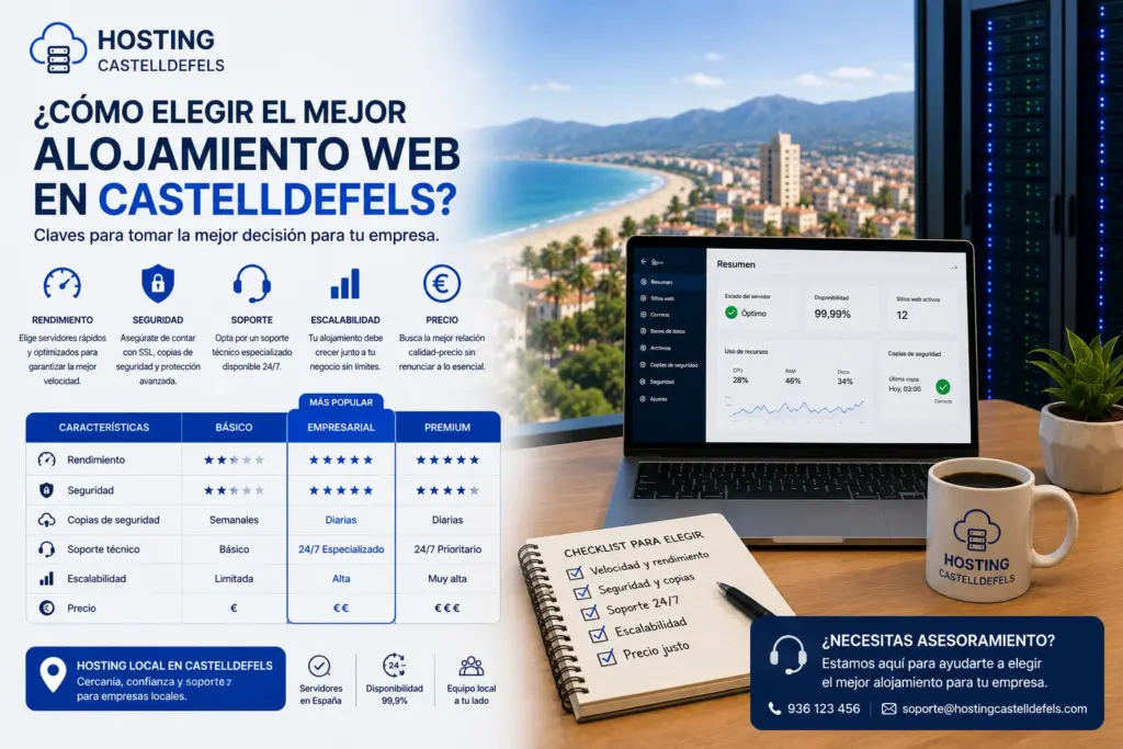Cómo elegir el mejor alojamiento web en Castelldefels para empresas.