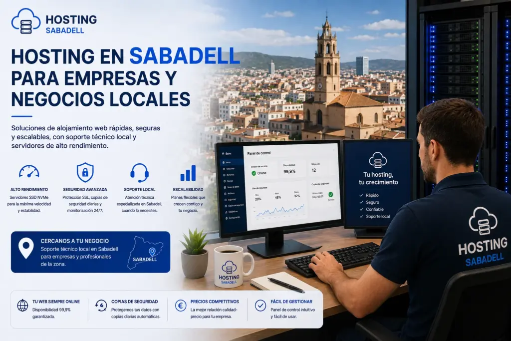 Hosting en Sabadell para empresas y negocios locales.