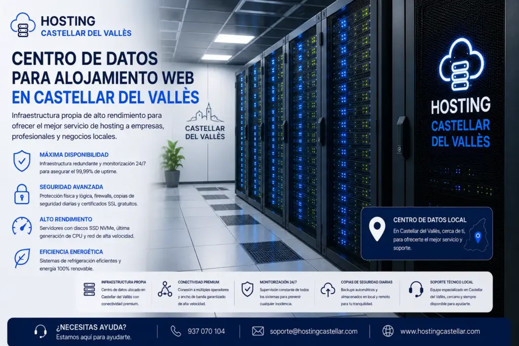 Centro de datos para alojamiento web en Castellar del Vallès.