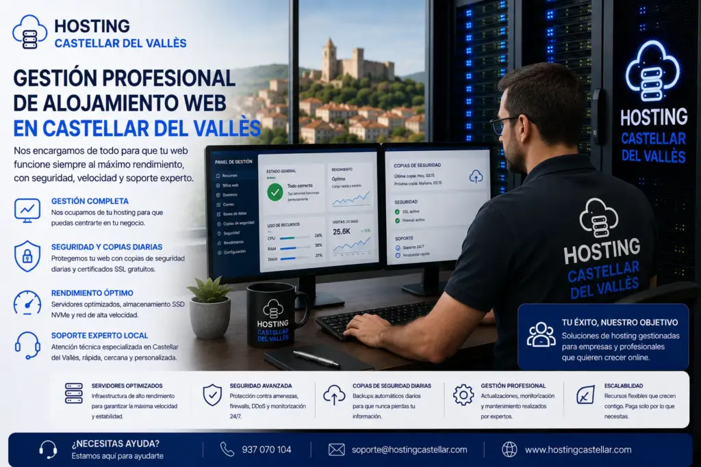 Gestión profesional de alojamiento web en Castellar del Vallès.