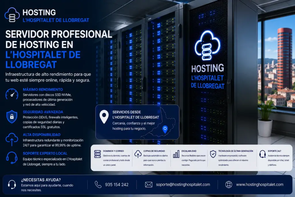 Servidor profesional de hosting en L'Hospitalet de Llobregat.