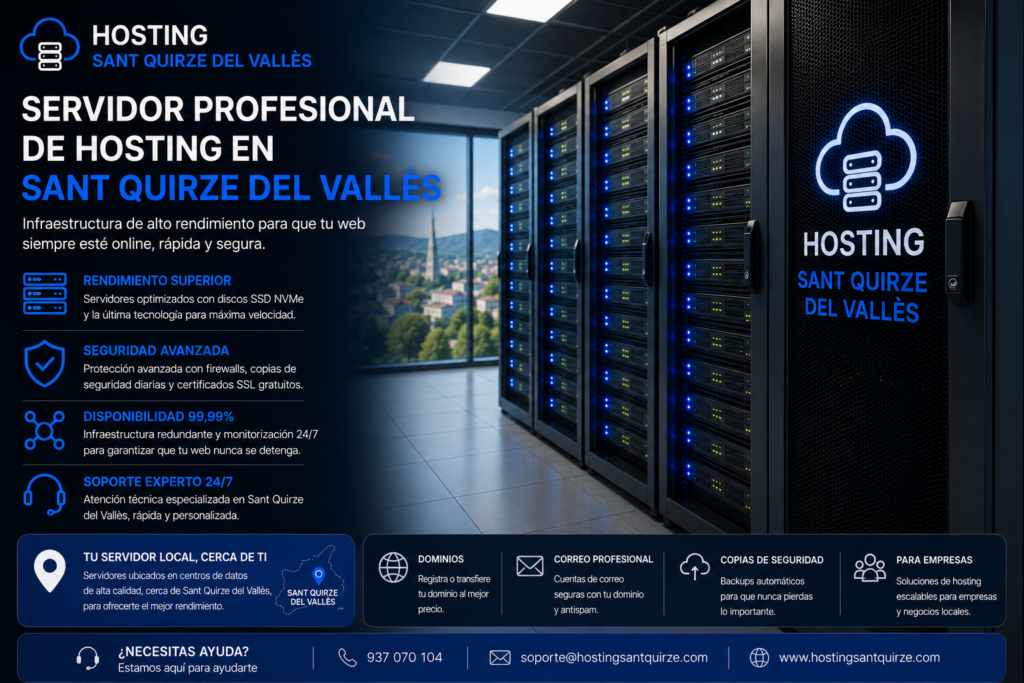 Servidor profesional de hosting en Sant Quirze del Vallès.