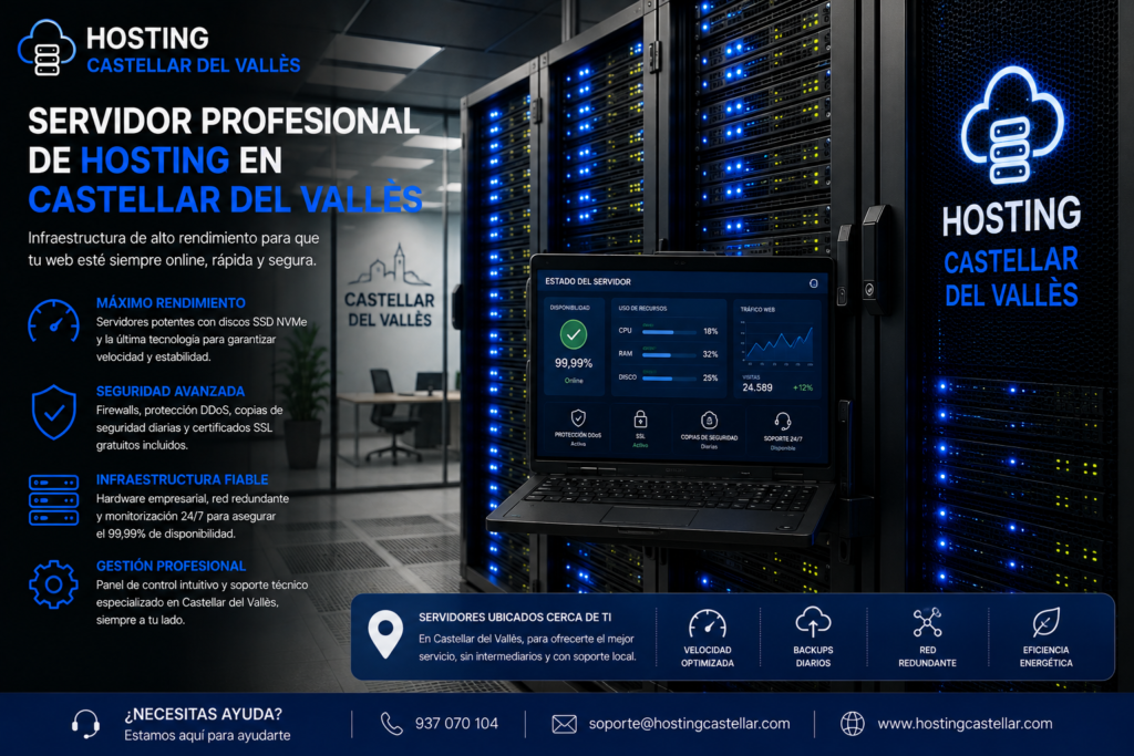 Servidor profesional de hosting en Castellar del Vallès.